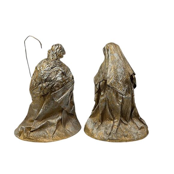 Kurt S‎ Adler Paper Mache Gold Silver 13"h 6 Pc Large Nativity Set Made in Japan - Picture 16 of 16
